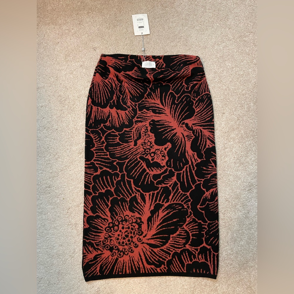 Knit pencil skirt